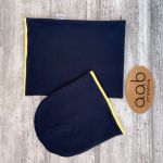 Komplet 48-54cm dwustronny granatowo-żółty - 