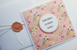 Kartka z życzeniami powrotu do zdrowia z kwiatami ręcznie robiona