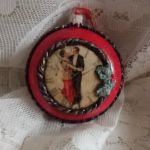 Medalion w stylu vintage - Dekoracja bżonarodzeniowa