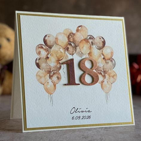 Kartka na 18 urodziny z personalizacją, BH 20