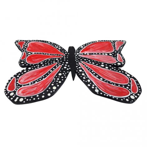 Ręcznie Malowany Motyl ze Sklejki 38x24 cm – Dekoracja na Ścianę 