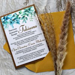 Zaproszenie Komunijne - Eukaliptus 3