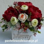 Dekoracja/stroik Dzień Matki - peonie,jaskry,róże