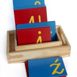 Szortski alfabet mały pisany, Montessori