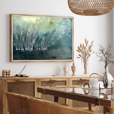 Oryginalna akwarela. Szuwary  A4