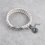 Brasoletka z rzemienia - White Leather - 