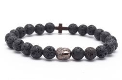 Bransoletka męska lawa hematyt 02