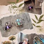 Broszka Żuk haftowana biżuteria z unikalnym kamieniem - Estetyczne pudełko – idealne do przechowywania i na prezent.