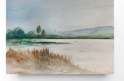 Pejzaż-akwarela formatu -18/24 cm.