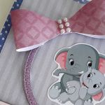 Kartka na Roczek słoniki - kartka handmade dla dziecka