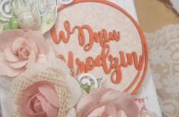 Kartka różowo-pomarańczowa