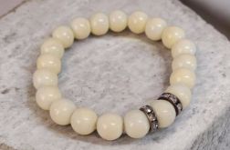 Bransoletka na gumce ecru.