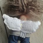 ANIOŁEK lalka - dekoracja tekstylna, OOAK /01 - tak wyglądam z tyłu