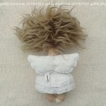 ANIOŁEK lalka dekoracja tekstylna  OOAK/17 - tak wyglądam z tyłu