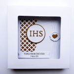 Stylowa kartka na Komunię ręcznie robiona - Pamiatka Komunii w dekoracyjnym pudełku