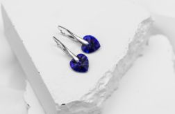 Kolczyki z kryształami Swarovski - heliotrope.