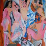 duży obraz pablo picasso panny z awinionu - 