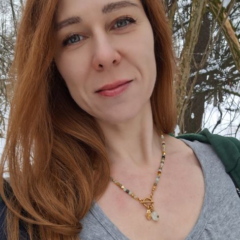 LIST OD LEŚNYCH ELFÓW - naszyjnik złocony z szyszką