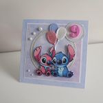 Kartka urodzinowa Stich i Angel - Kartka urodzinowa Stich i Angel