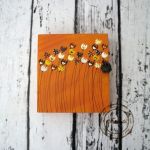 pomarańczowe pudełko na klucze tulipany - wisząca szafka na klucze