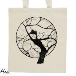 Drzewo - torba z nadrukiem ecru