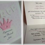Zaproszenia roczek księżniczka korona - 