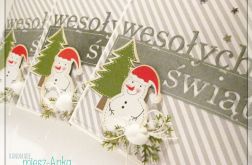 Kartka świąteczna z bałwankiem 4