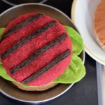Zestaw dla dzieci burger z filcu - Soczyste mięsko