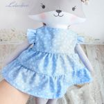 Lisek Pola przytulanka w błękitnej sukience - 