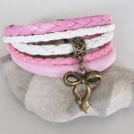 Pink with bow ! bransoletka - 