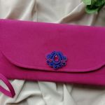 Torebka kopertówka fuksja różowa kobalt ślub - fuksja