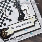 Sto lat, mistrzu! - urodzinowa kartka dla szachisty - Szachy - detal II