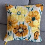 Poduszka żółte kwiaty stokrotki  - Poduszka