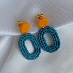 "Nira I" - kolczyki z gliny polimerowej.