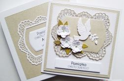 Kartka PAMIĄTKA CHRZTU z gołębicą #6