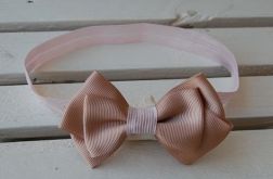 Opaska niemowlęca "Beż & róż"