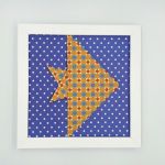 Obrazek origami ścienny / do postawienia Niebieska Ryba  - Wiszący