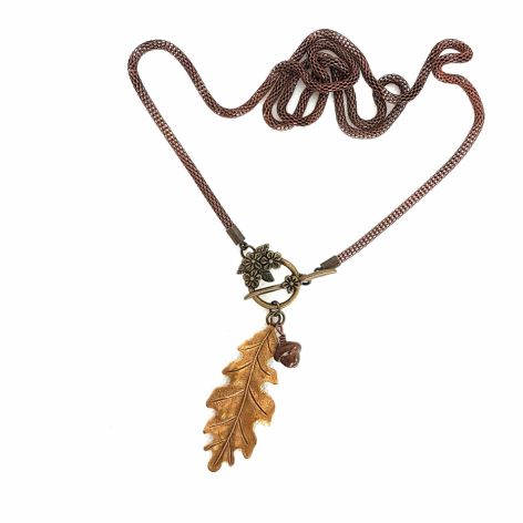 Naszyjnik dębowy liść