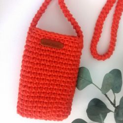 Mała torebka na ramię, etui na telefon,listonoszka POMARAŃCZOWA.