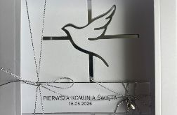 Kartka w pudelku! Komunia Święta! Duzy format!