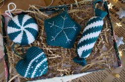 Zestaw ozdob na choinkę, Ozdoby świąteczne, Choinkowe zawieszki