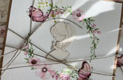 Zaproszenia komunijne dla dziewczynki ręcznie robione