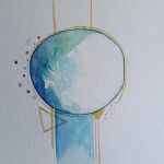 Abstrakcja-akwarela formatu 32/24 cm  - 