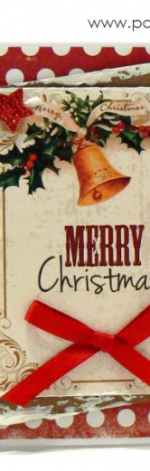 Kartka świąteczna gałązka z dzwonkiem