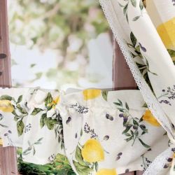 Zazdrostka gotowa z koronką na tunel CYTRYNY 100/40cm