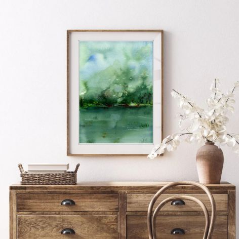 Oryginalna akwarela. Pejzaż II A4