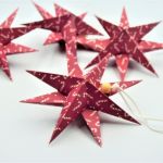 Bombki origami czerwone gwiazdy 4 sztuki cukrowe laski - 2