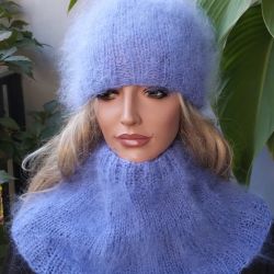 Moherowy komplet w kolorze jasno niebieskim 