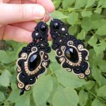 Kolczyki Czerń & Złoto  - 