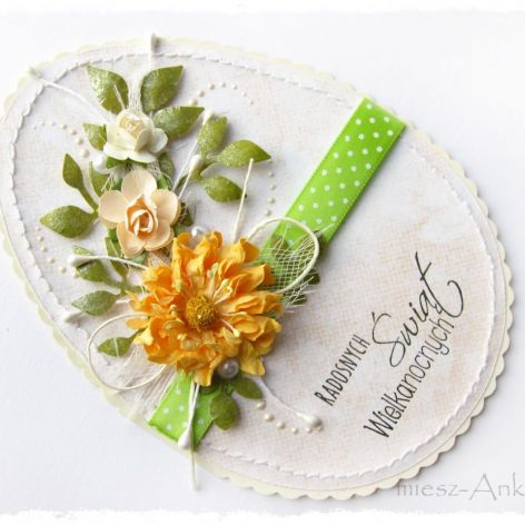 JAJKO - kwiecista kartka wielkanocna